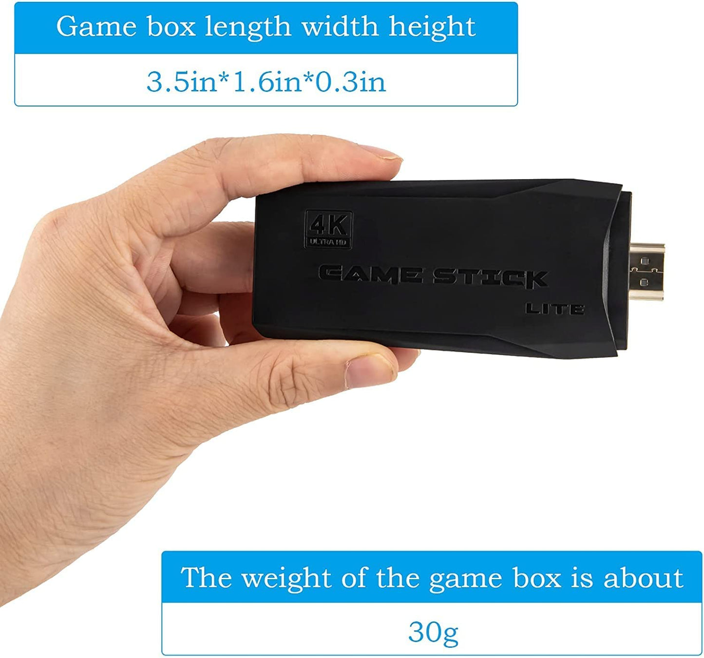 Viart Creation™ Video Games for Kids Wireless 4GB Video Game for Kids, 4k Ultra HD Classic Games Console Built in 10000 Game in TF Card, 9 Emulator Console, HDMI Output TV Video Game Console Black